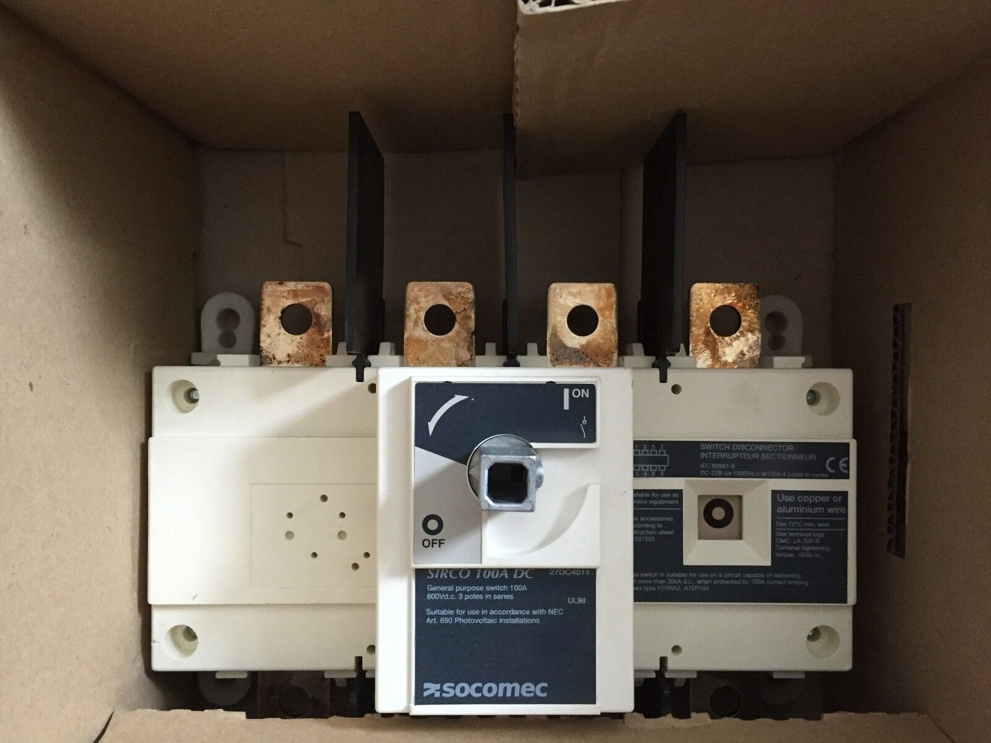 Socomec 210666 Sirco 100A Dc,27Dc4011 Dc 4X100a,Sirco Dc 4X100a Switch,210666,Fi