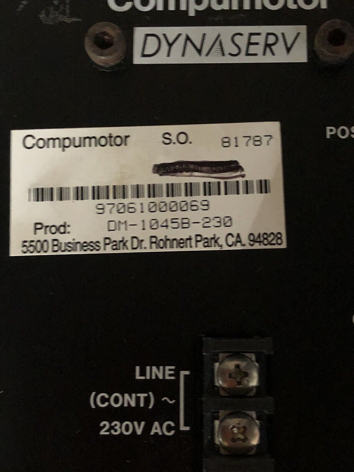 Compumotor Dynaserv Sd1045b62 48N Dm-1045B-230 Dm &Dr Direct Drive Servo,Di