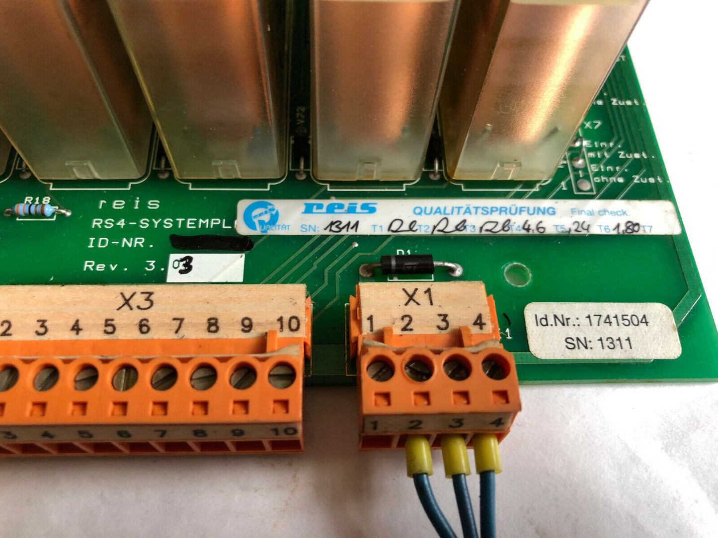 Reis Robotics 1741504 Rs4-Systempl Control Reis Rl26 Pick & Place Board,Ae