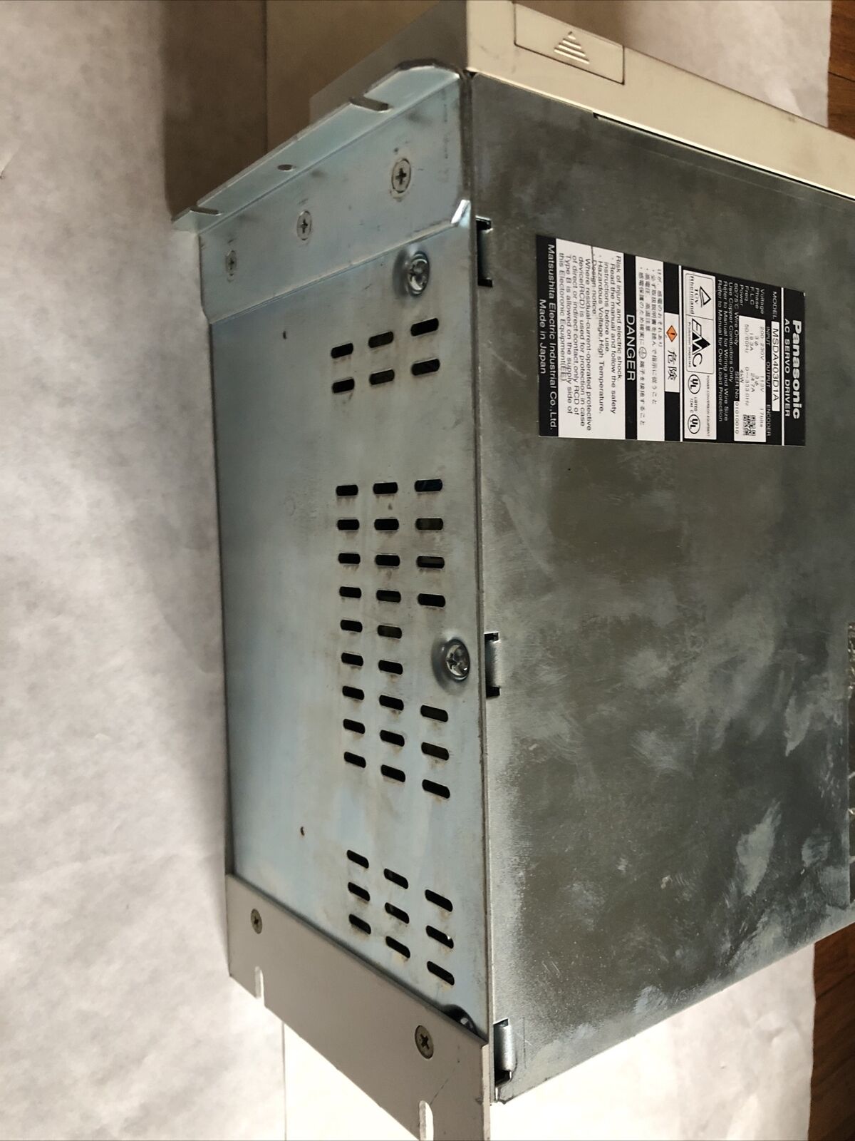 Panasonic Msda403d1a Ac Servo-Driver 113V Output,17Bits Encoder,4Kw,Bq