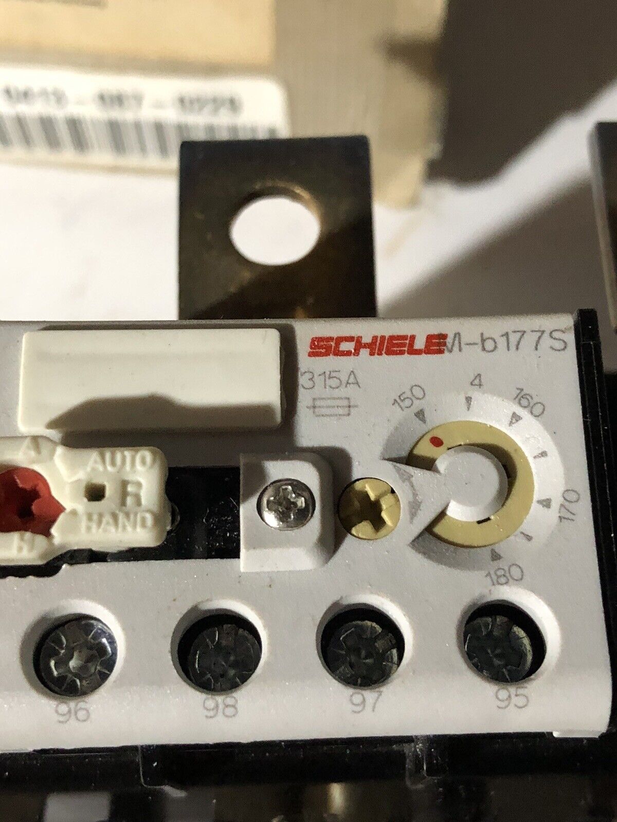 Schiele M-B177s Thermal Overload Relay,150-180 Amps,1222 114 27 D-78132 315A,To