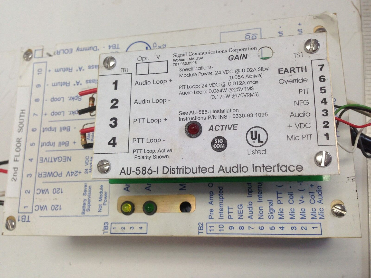 Signal Communications Au-387-E Voice Control Vecp Amplifier, Au-586-I,Dd
