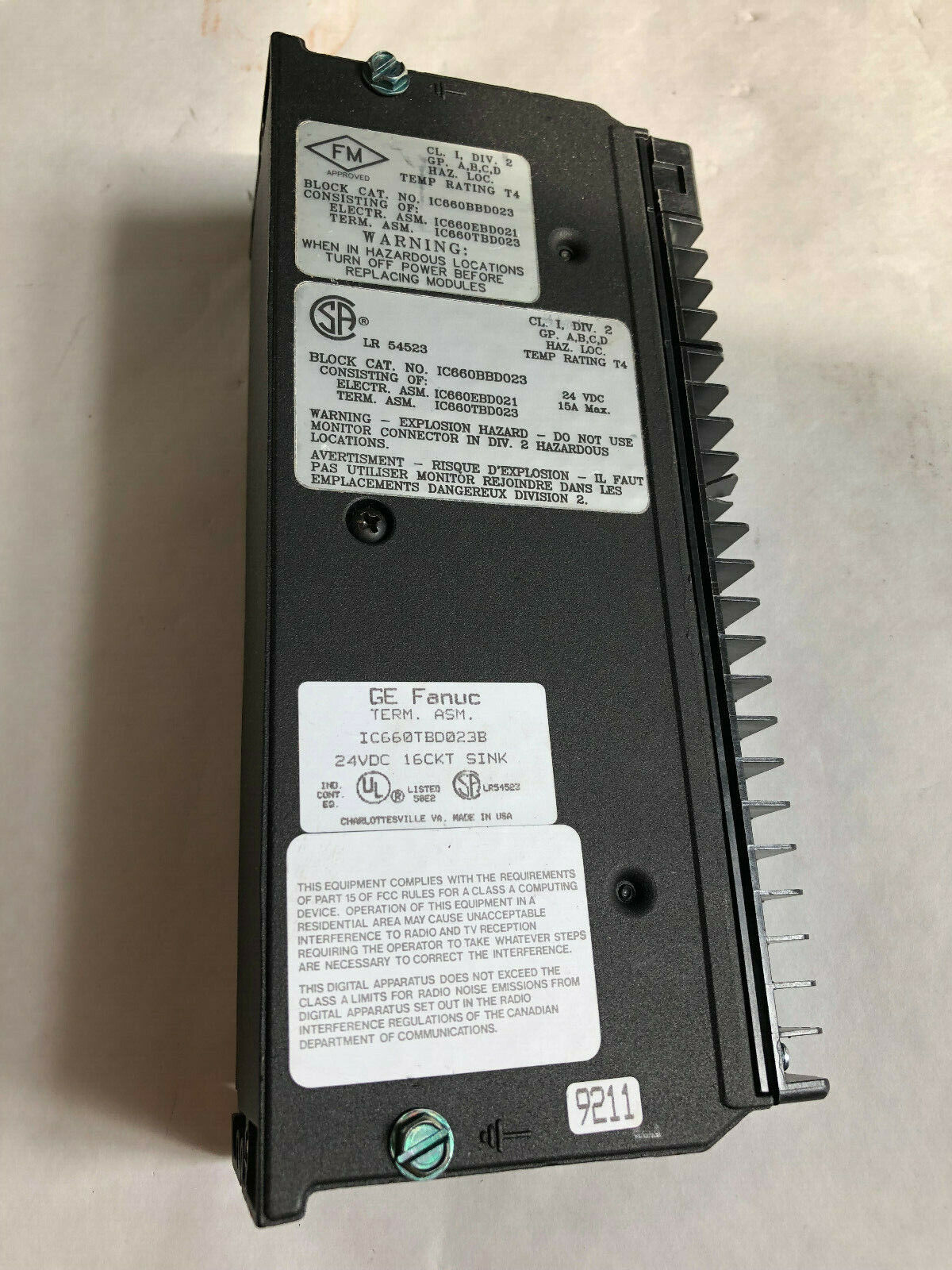 New Ge Fanuc Ic660bbd023 Block 24Vdc Sink I/O 16 Circuits,2/3 Wire Sensor C,Sk