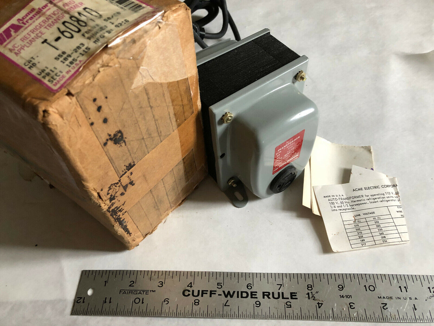 New Acme Electric T-60810 Auto Transformer 550Vac Refrigeration & Applliance,Ag