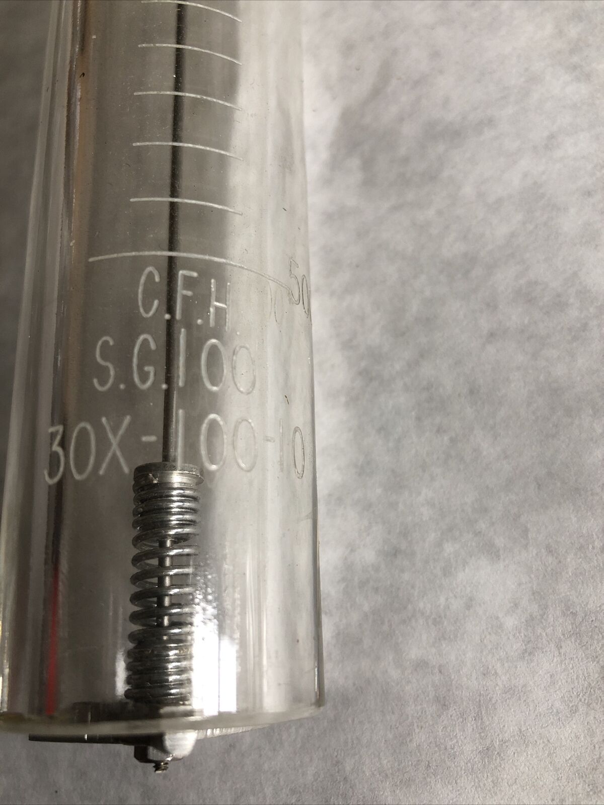 American 30X-100-10,C.F.H. Gas Furnace Flowmeter Cfh S.G.100 Graduated,F104,Be