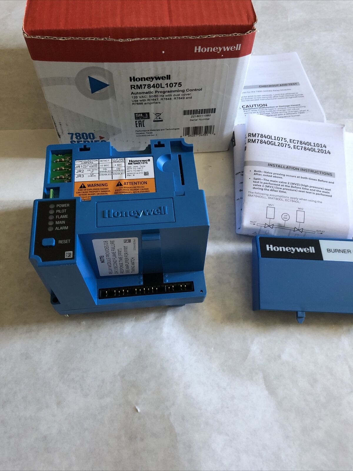 New Honeywell Rm7840 L 1075, Rm7840l1075 Burner Control, Rm7840l 1075,Bu