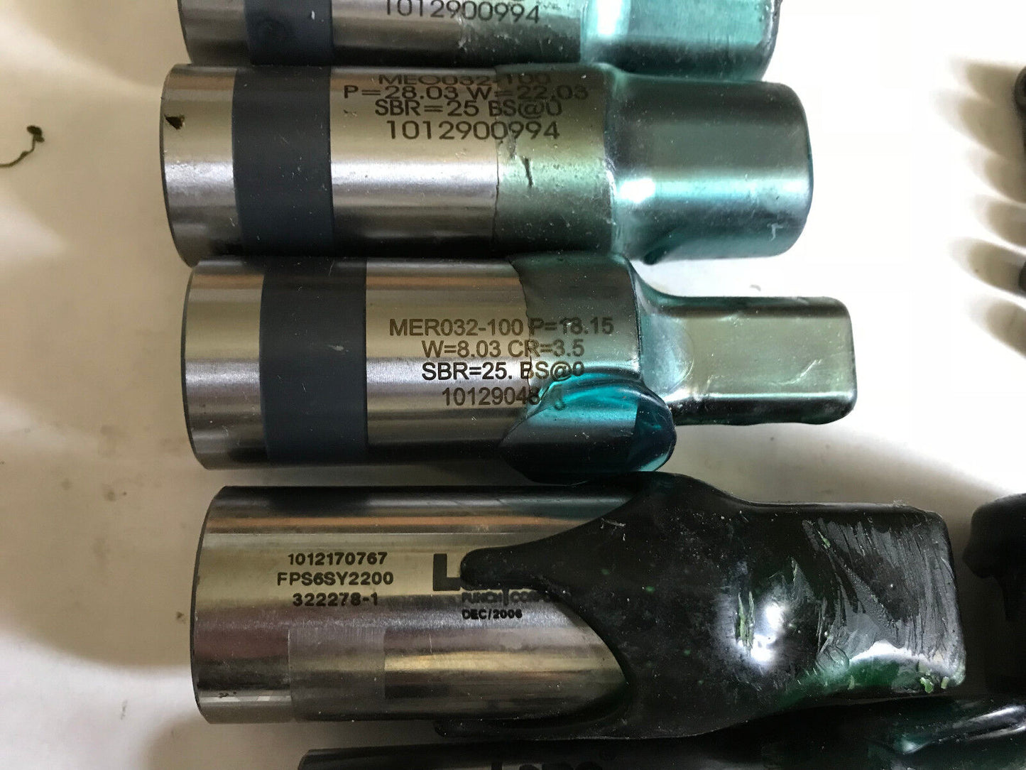 Lot 25 Ball Lock Punches & Die Buttons,Lane Punch 376394-1,Moeller Mer032-100,Ac