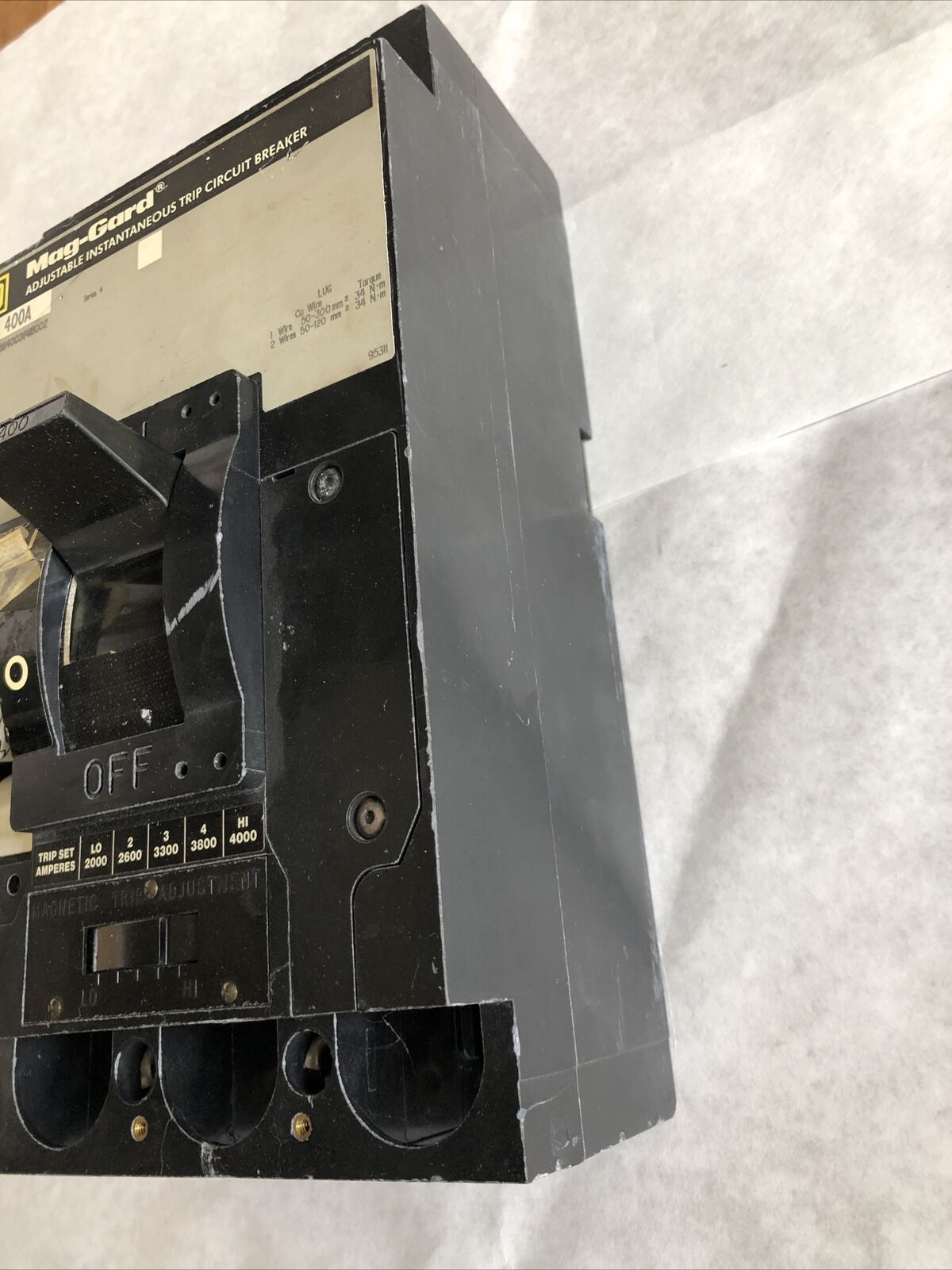 Square D Lal3640036m8002 400 A Electric Circuit Breaker 400Amp 3Pole 600Vac,Fm