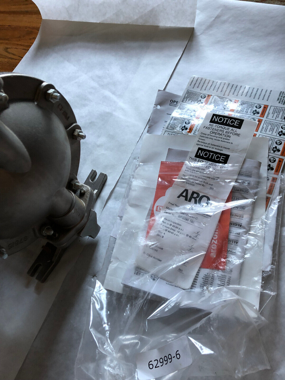 New Aro 666101-244-C 1" Metal Diaphragm Pump. 120Psig,66610T-244-C,666101 244,Al