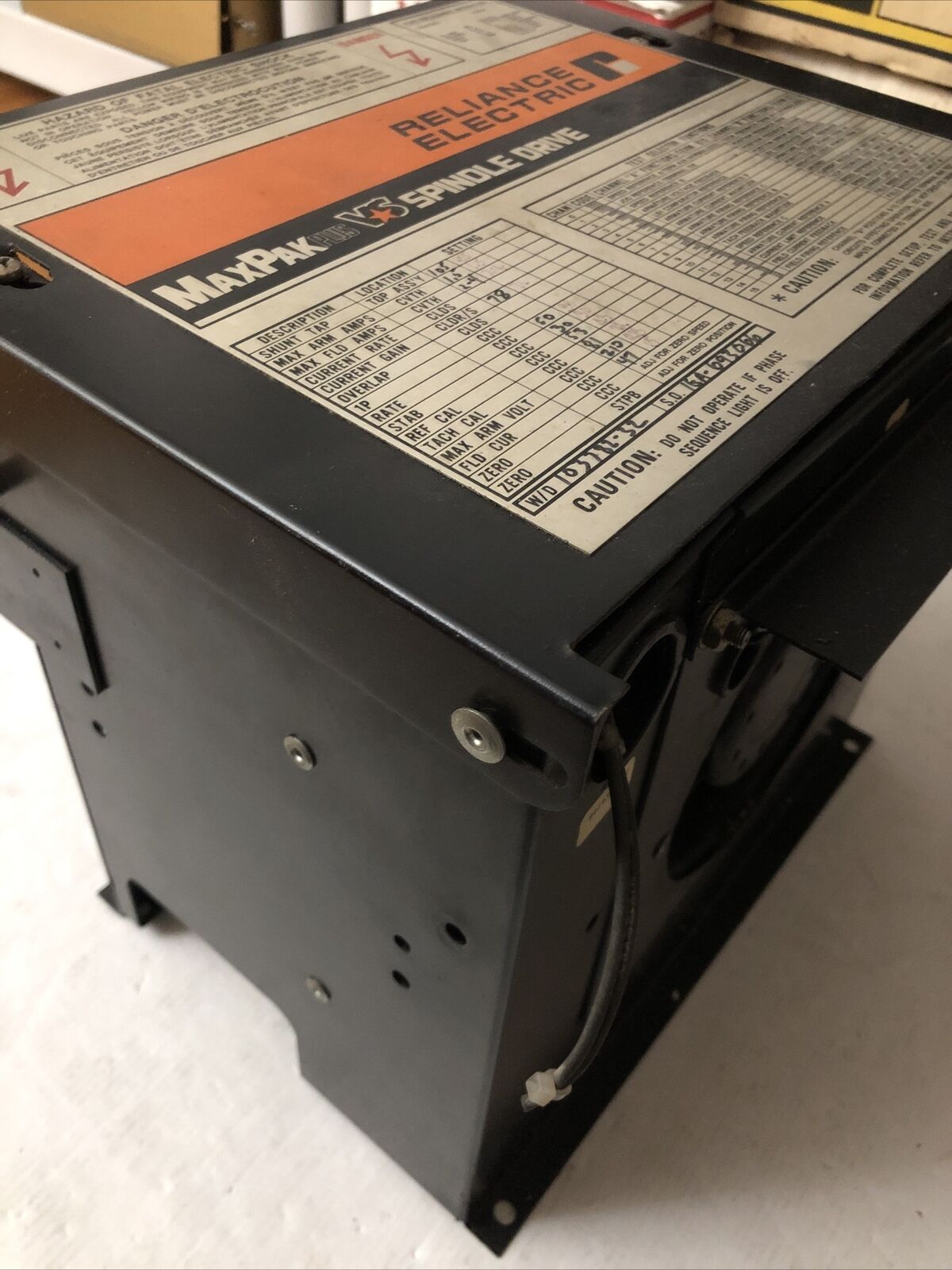 Reliance Electric 103782-32,Reliance Electric Maxpak Plus Vs Spindle Drive,Cv