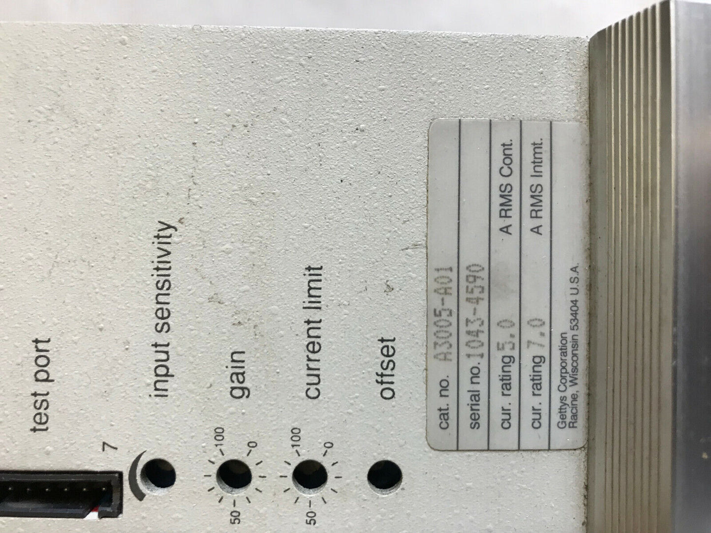 Aeg A3005-A01,Gettys A3000 Plc Controller,44-0087-102,11-0191-05,Th