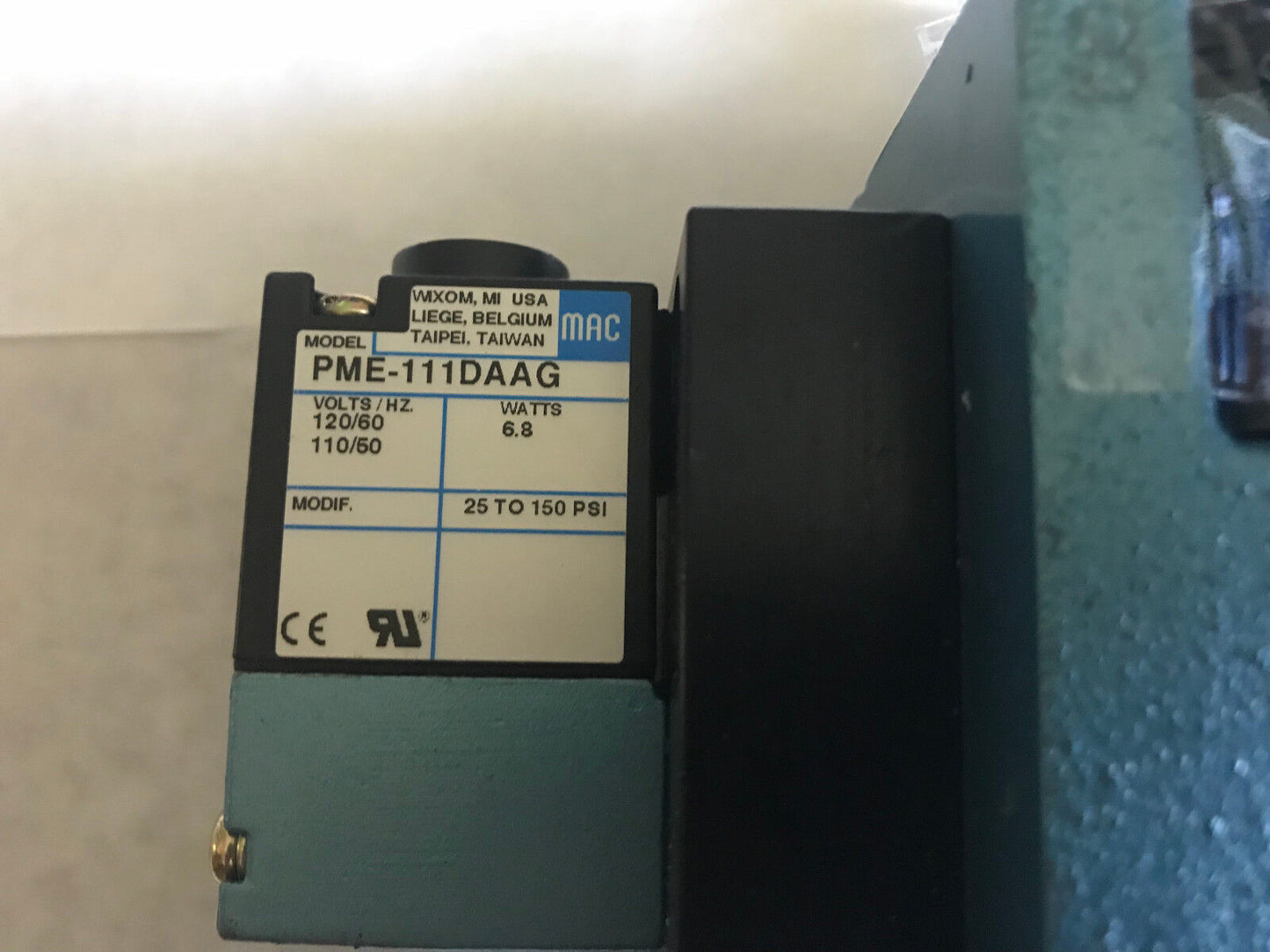 Mac Mac500a-V2f2-Pm-111Da Pneumatic Solenoid Valve,Pme111daag,Pme111daag,120V,Ep