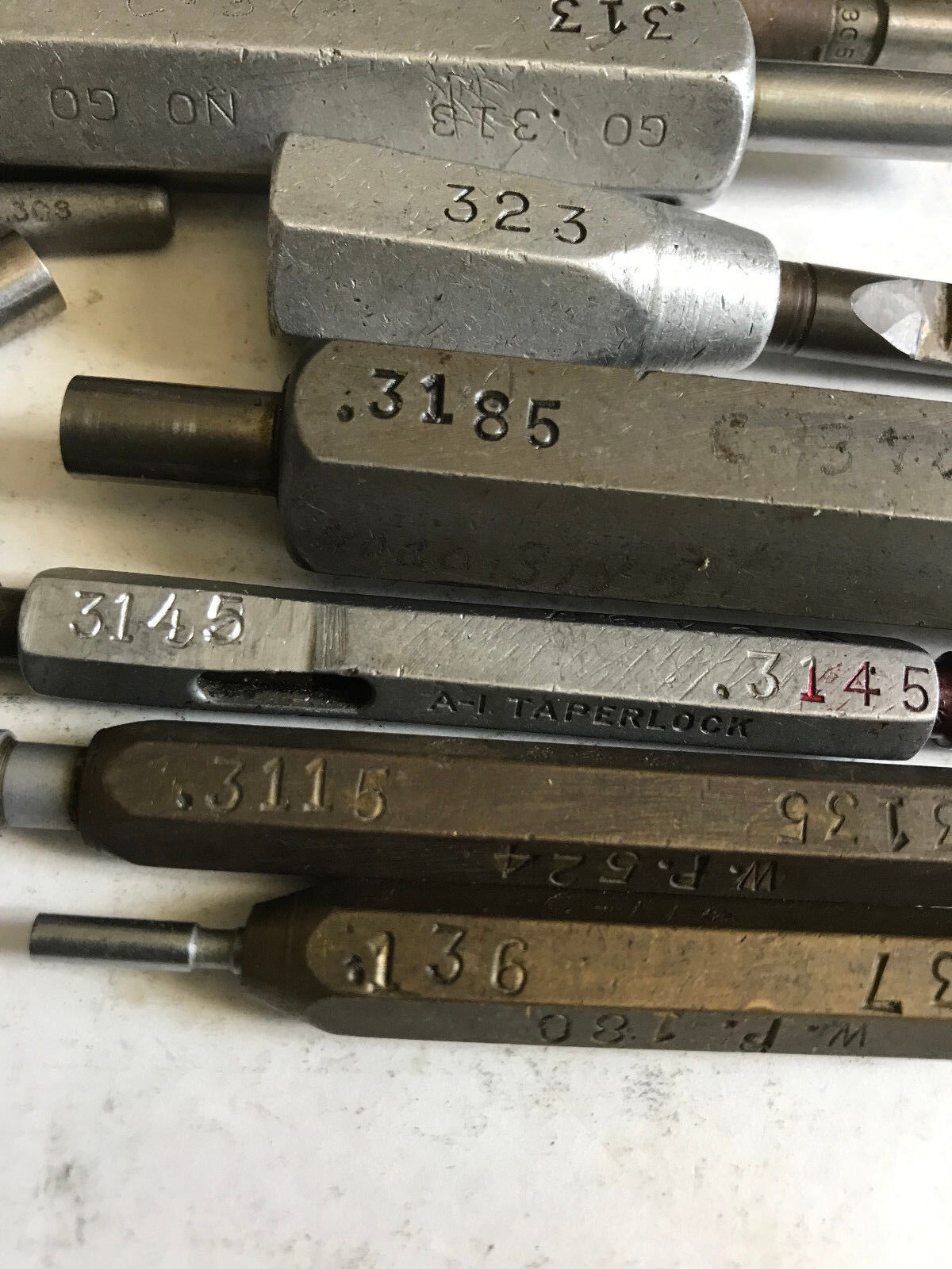 Mixed Lot Go No Go Smooth Plug Gages,.3115,.3135,.303,.308,.313,.3145,.3185,Es