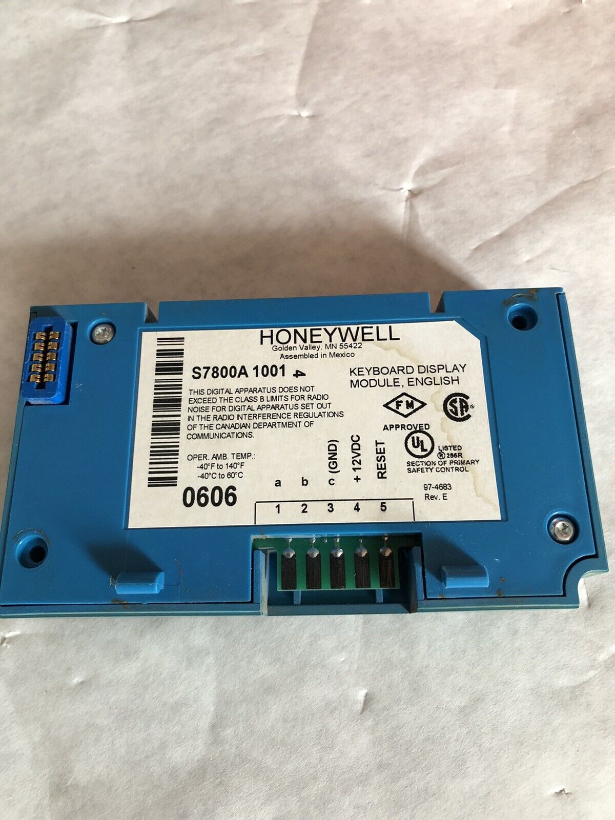 Honeywell S7800a 1001 Burner Control English Keyboard Display S7800a1001,Eb,Bp