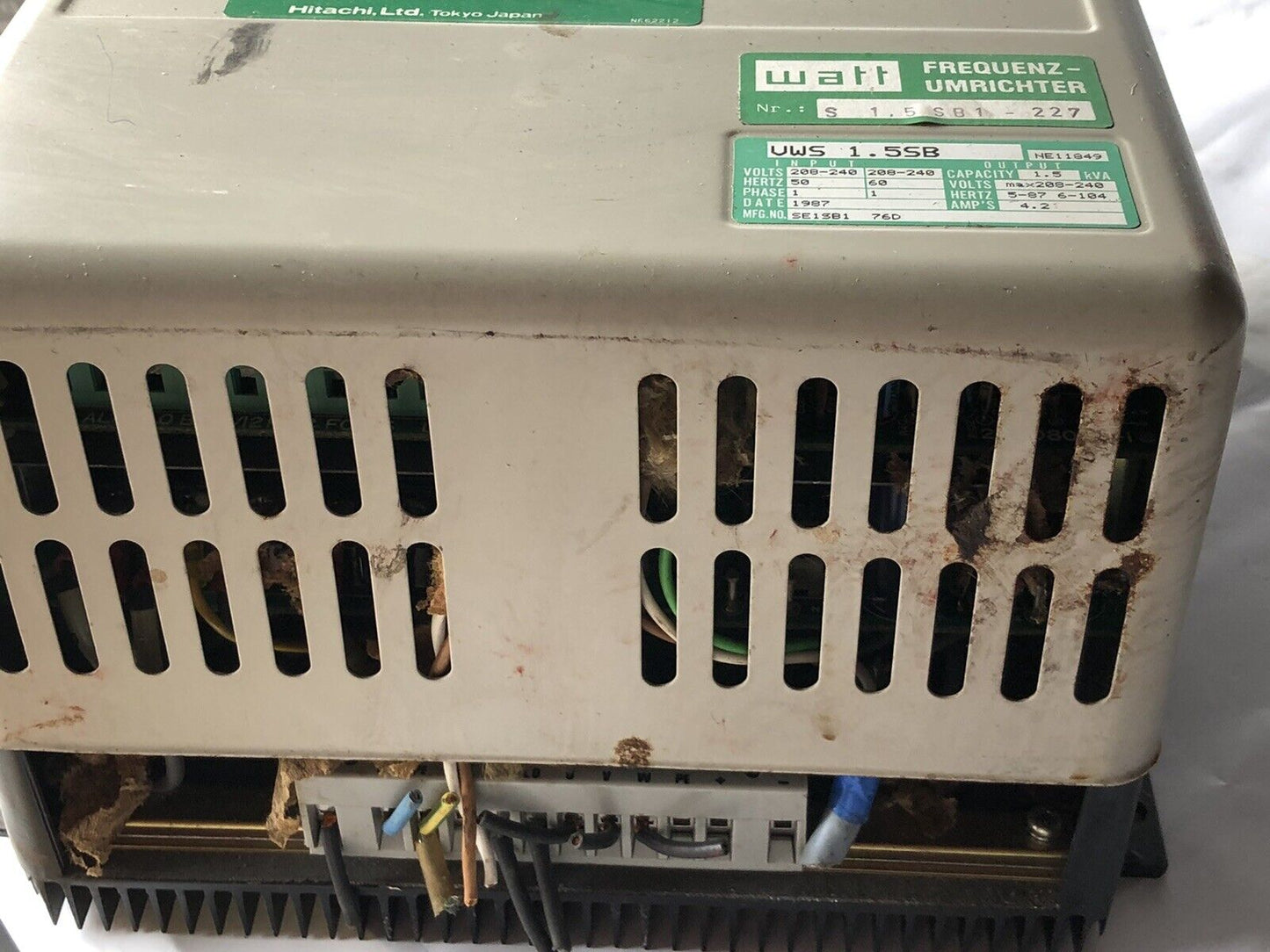 Watt S 1.5Sb1-227,Hfc-Vws Watt,Vws 1.5Sb Ac Drive,1.5 Kwa,240 Vac,Sb