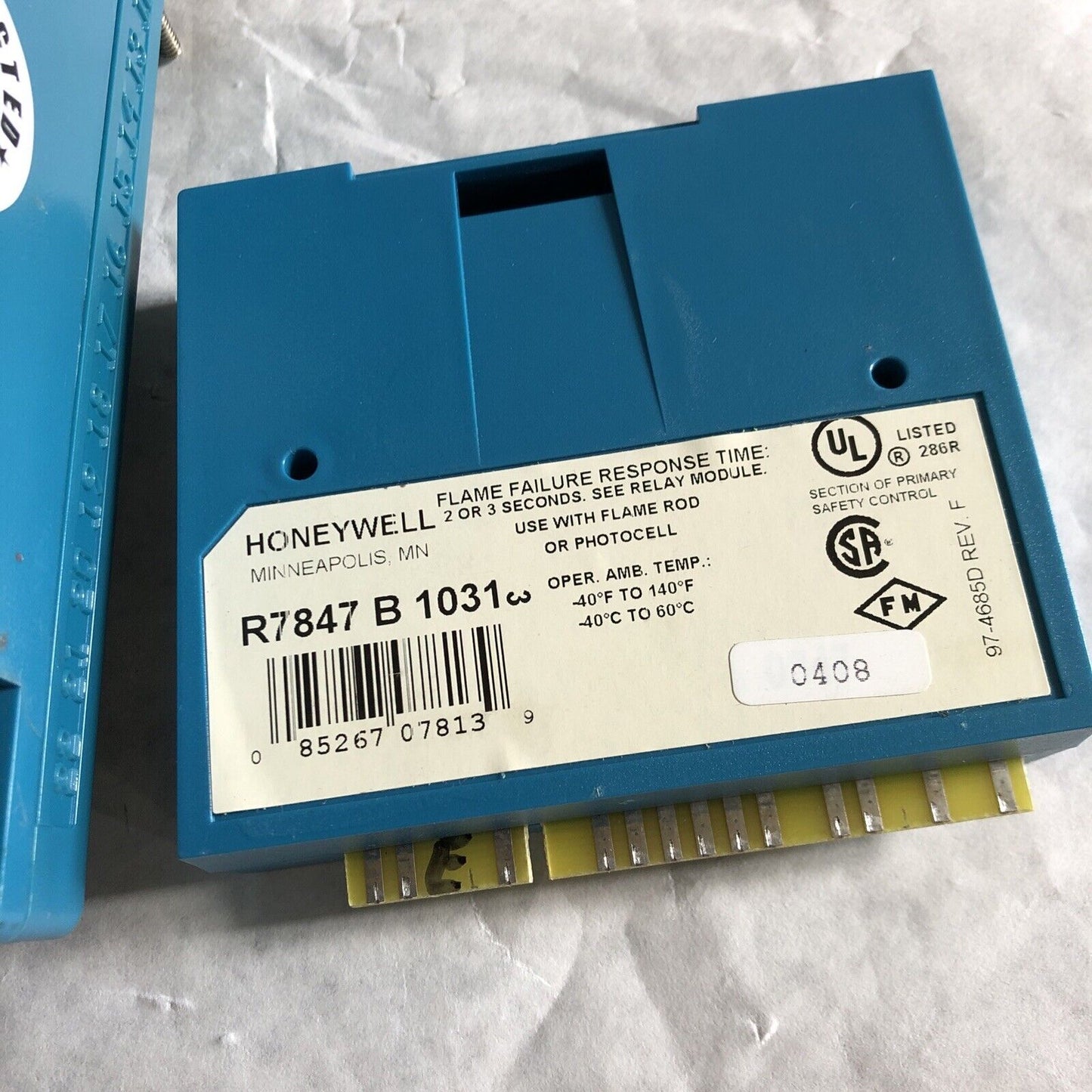 Honeywell Burner Control Rm7838 C 1004,Dynamic Ampli-Check,R7847b1031,Dynamic,Bw