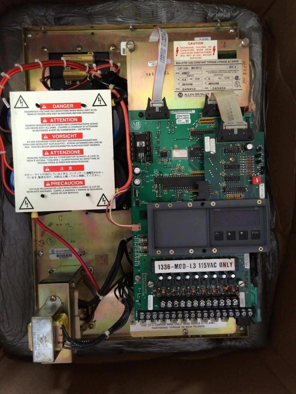 Allen Bradley 1336-B025-Ecf-L2 Ac Drive,3-Ph,460 V,33 Kva 1336-B025edfl2,Bq
