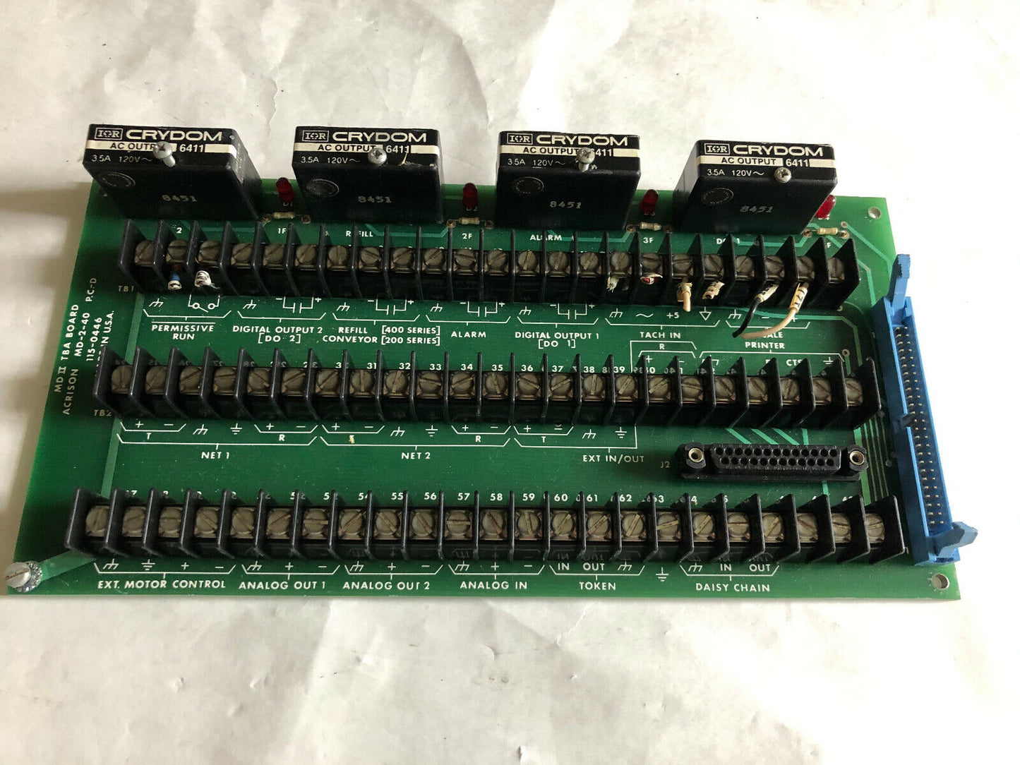 Acrison Md-2-40 P.C.-D Tba Mdii Weigh Feeder Plc Feeder Controller Board,Ae