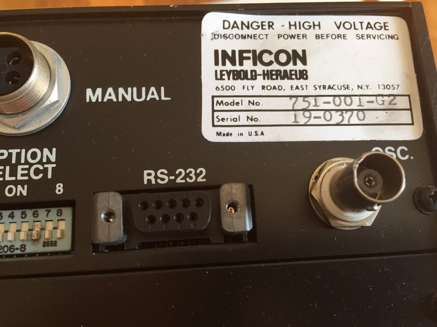 Inficon 751-001-G2,Inficon Xtc Leybold Heraeub Xtc Depostion Control,Bq