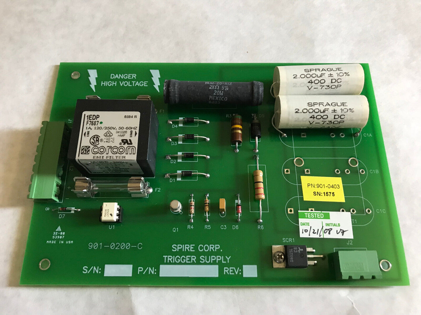 New Spire 901-0403,901-0403 Trigger Supply Board, Pcb 901-0200-C Control,Bd,Ag