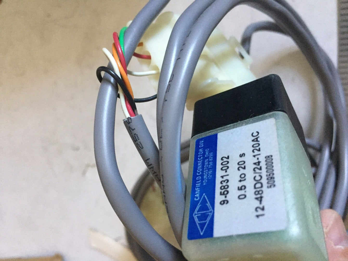 New Canfield 9-5831-002 Connector Valve 0.5-20 Sec,12-48Dc/24-120Ac,Ah
