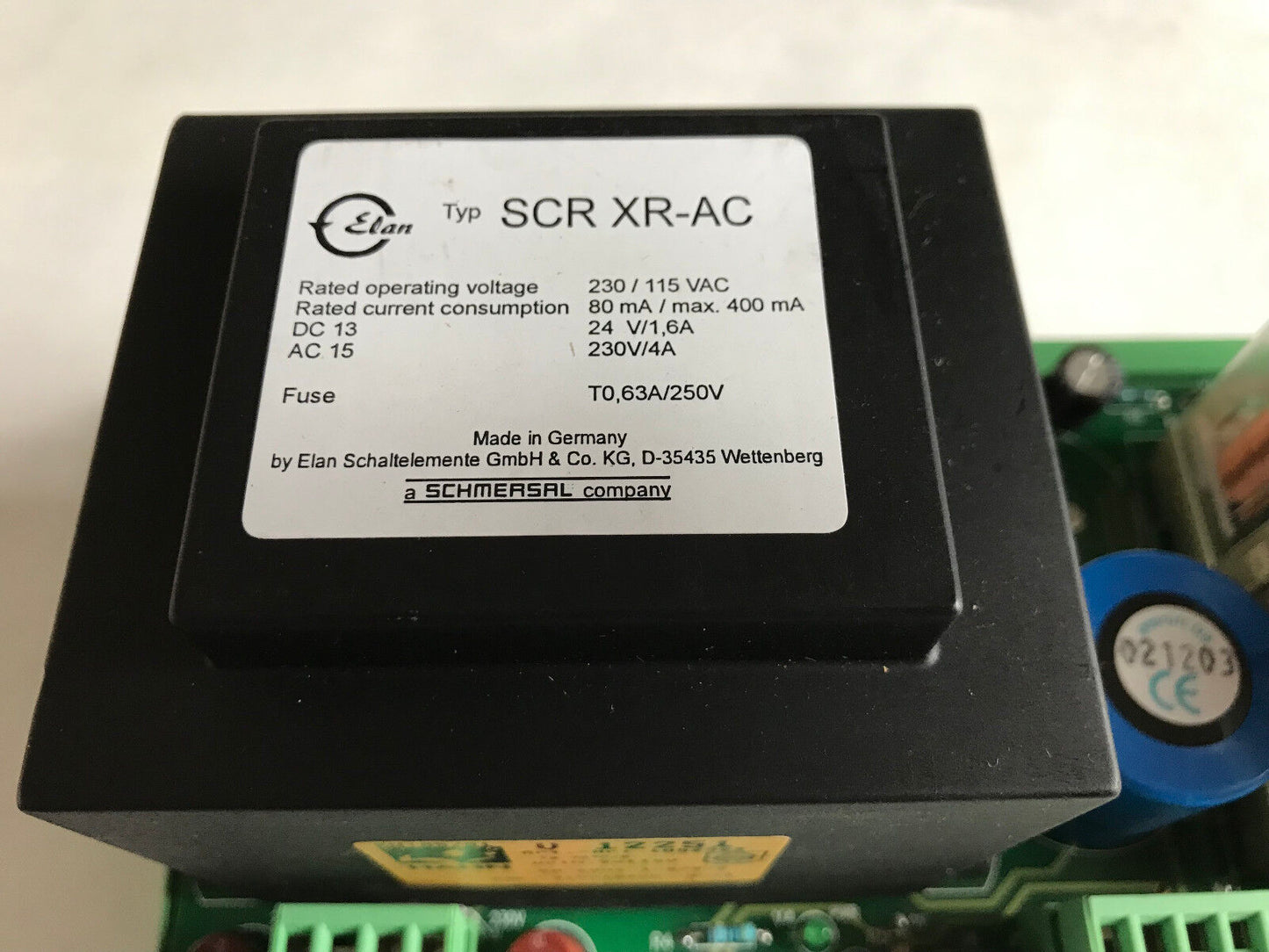 Schmersal Scr Xr-Ac,Hahn V12251 Transformer 230/115Vac Lsrb-243,400Ma,1052923,Sh
