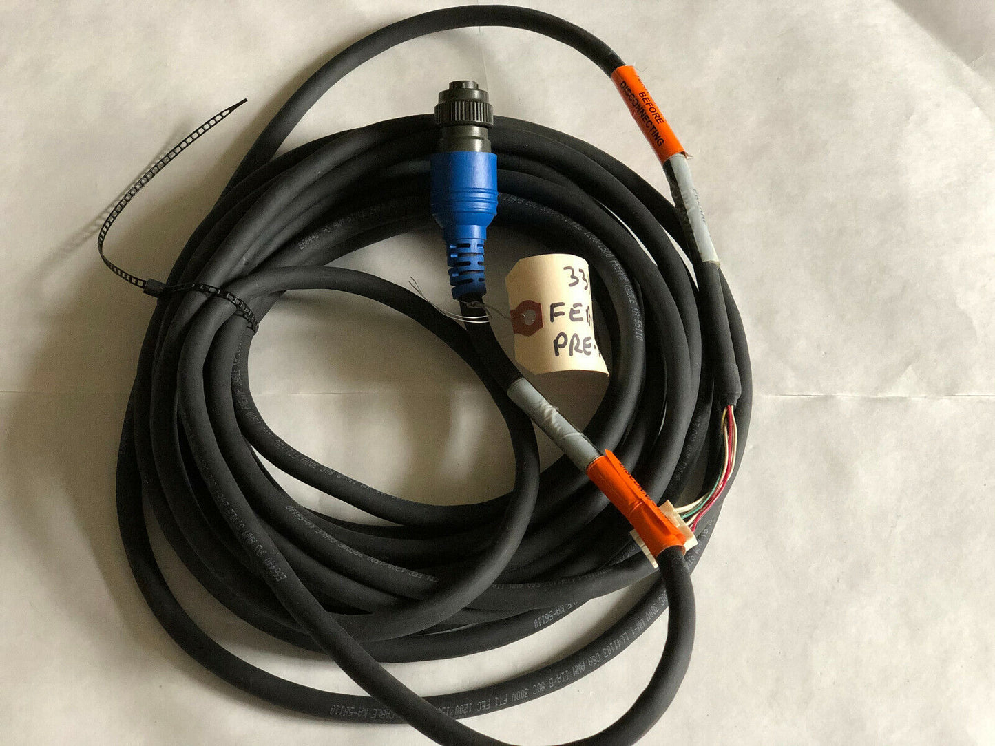New Robotic Fec S0-22716,Feb-1173-30,J-10260-1 Preamp Encoder Servo Calble,Bu