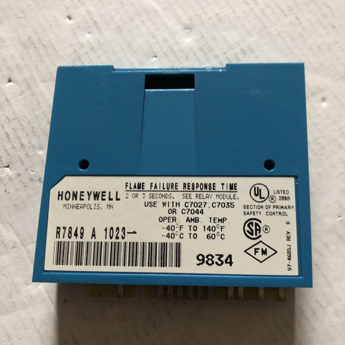 Honeywell R7849a1023 Ultraviolet Flame Amplifier ,Ed
