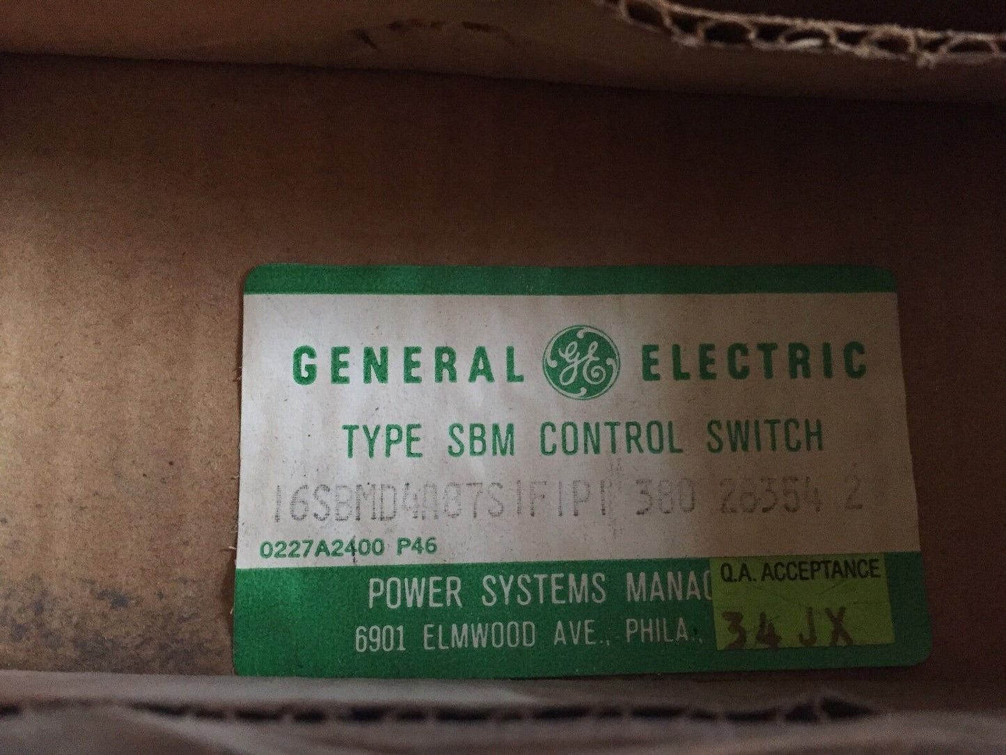 New Ge D4a87s1f1p1,16Sbmd4a87s1f1p1 380 28354 2Type Sbm Control Switch Cam,Ee