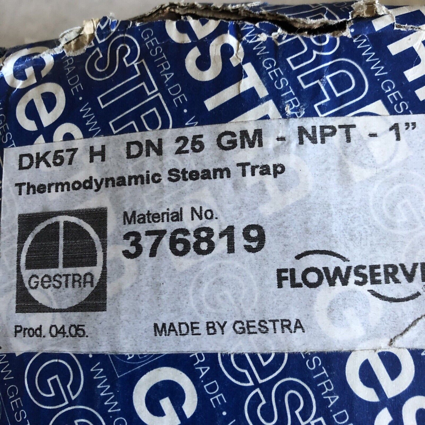 1” Gestra Dk 57H Dn 25 Flowserve Thermodynamic Steam Trap,Class 600,Ais1420,Bt