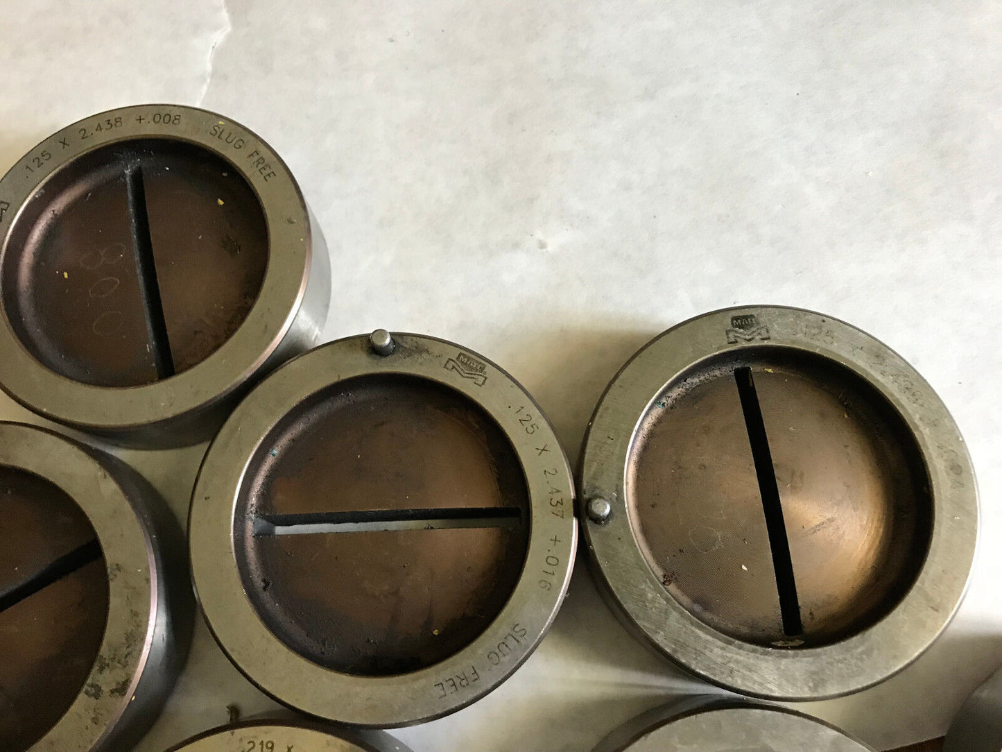 Lot 19 Mate .219X2.375 Rectangular Turret Punch Slug Free Dies,3-1/2" O.D.,Ab