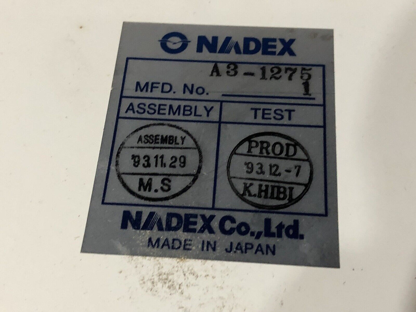 Nadex Nadesco U60-T94a,U60s Welding Controller 250V Wtc A3-1275 U6os Pc-805A,To