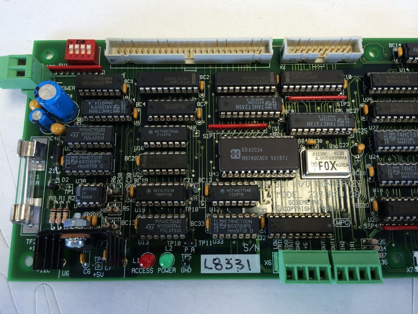 Sciemetric Multiplexer Analog Interface 237 Rev 3A 16 Bit A/D Converter,Fg