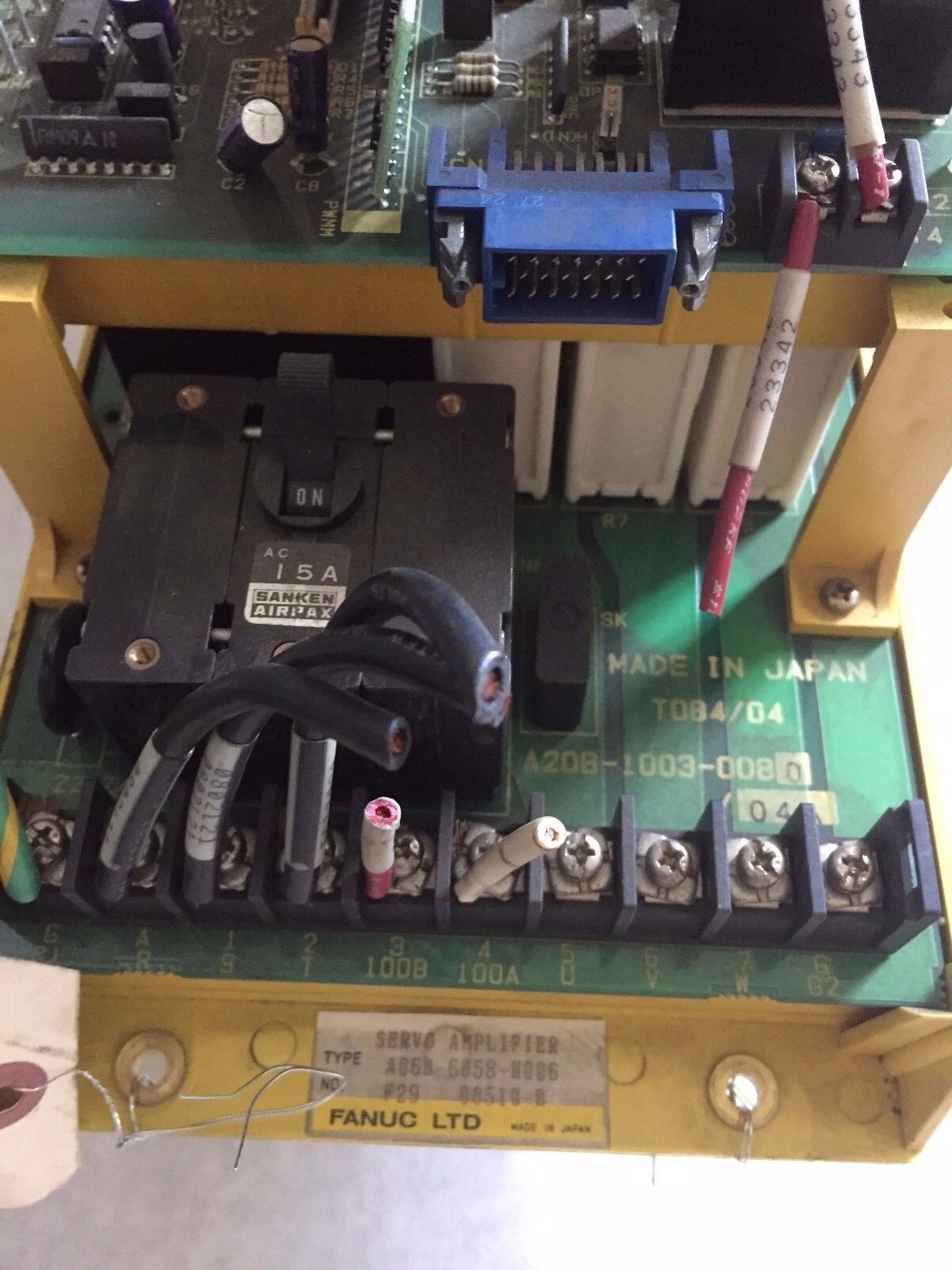 Fanuc A06b-6058-H006,A20b-1003-0090/02/07B,A20b-1003008004A Servo Amplifier,Sj