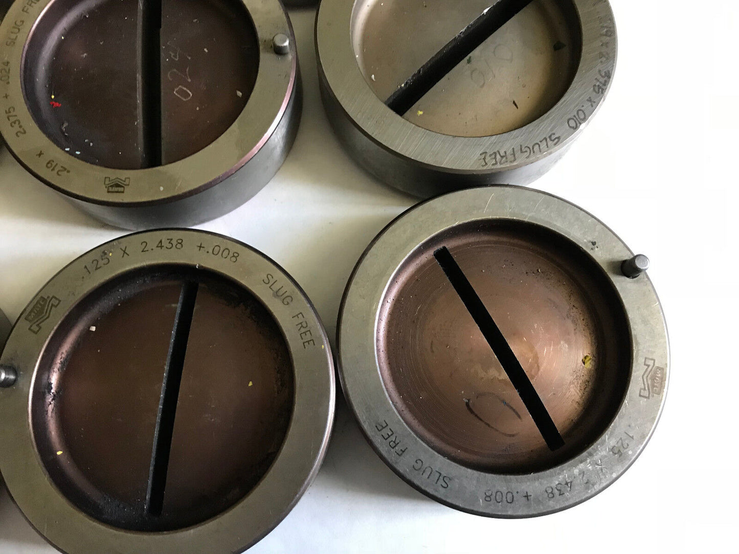 Lot 19 Mate .219X2.375 Rectangular Turret Punch Slug Free Dies,3-1/2" O.D.,Ab