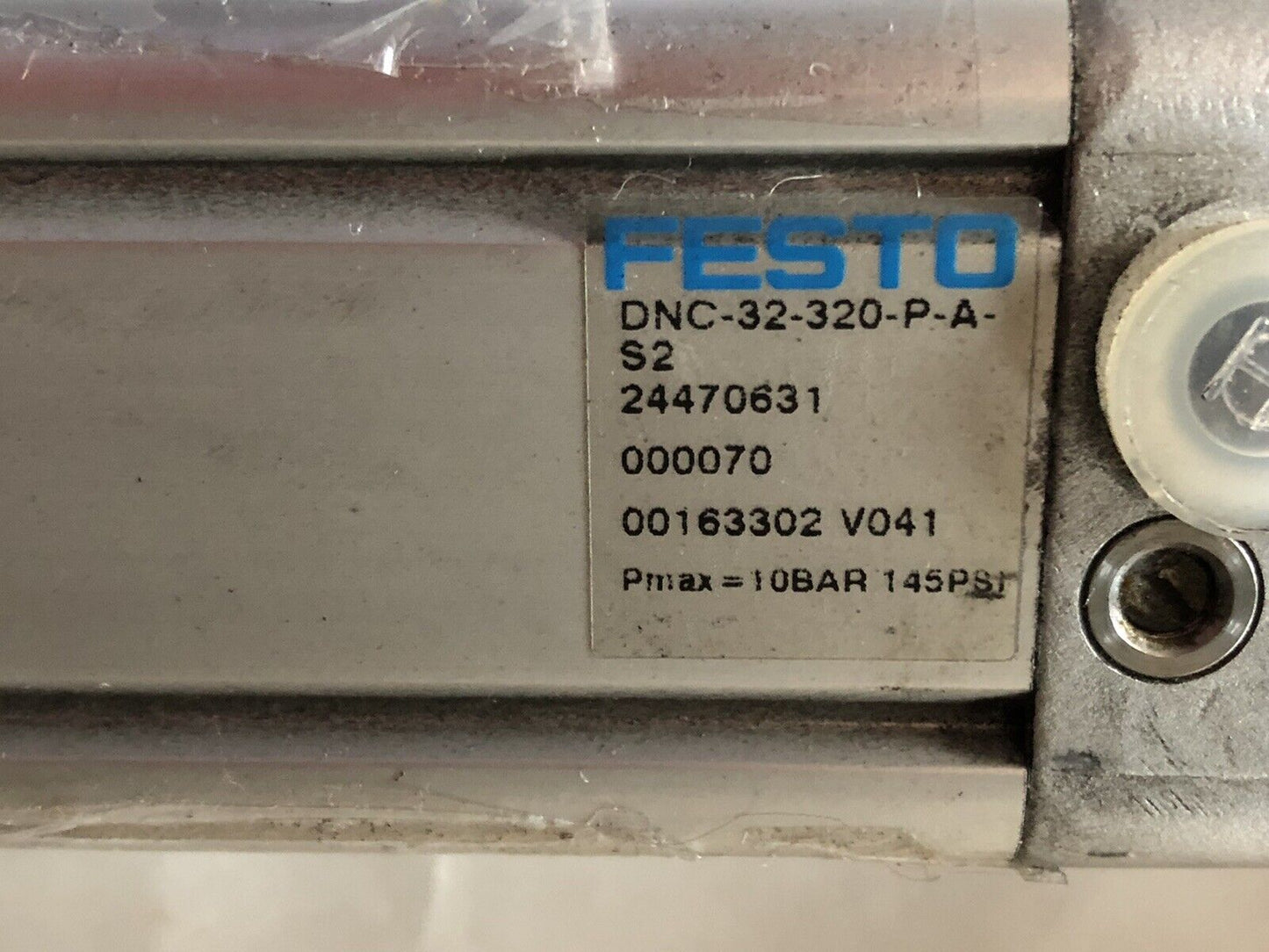 New Festo Dnc-32-320-P-A-S2 Pneumatic Cylinder,32Mmbore,320Mmstroke 1/8"Npt,Bb