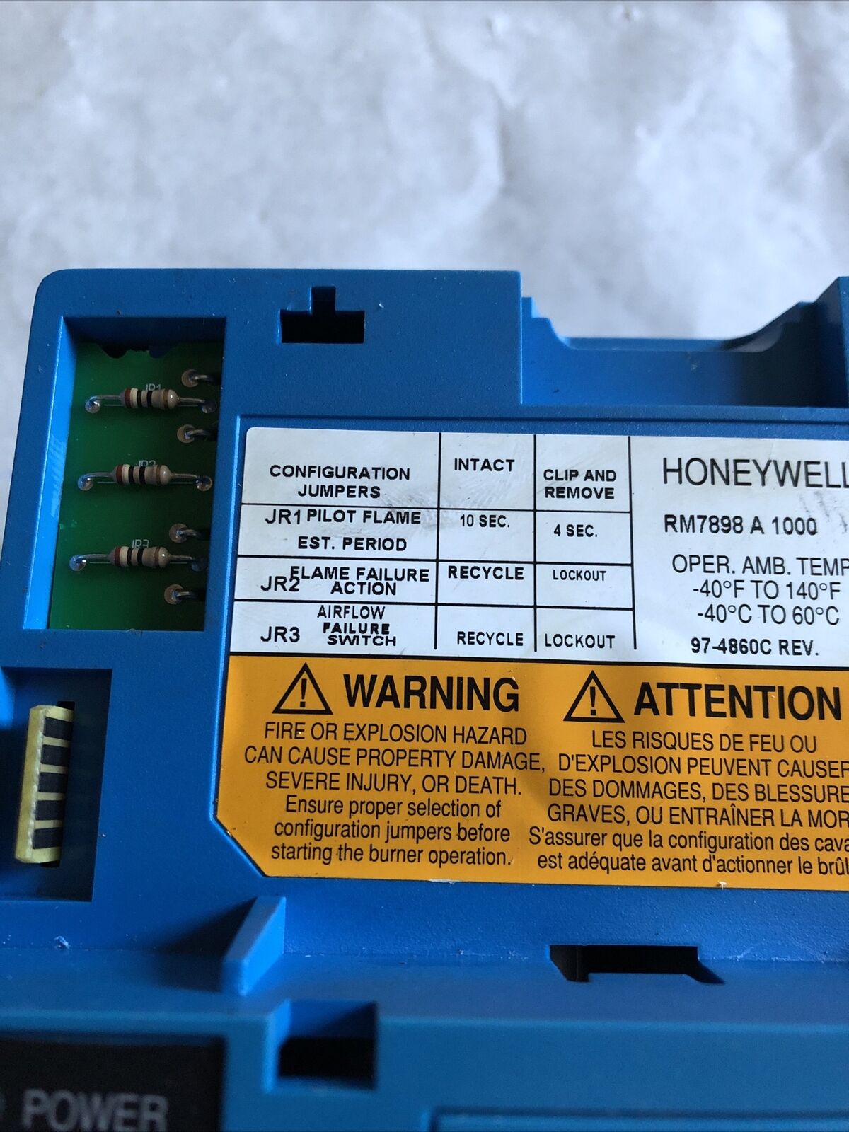 New Honeywell Rm7898a1000 Burner Control,Rm7898 A 1000 Controller (Used An Hour)