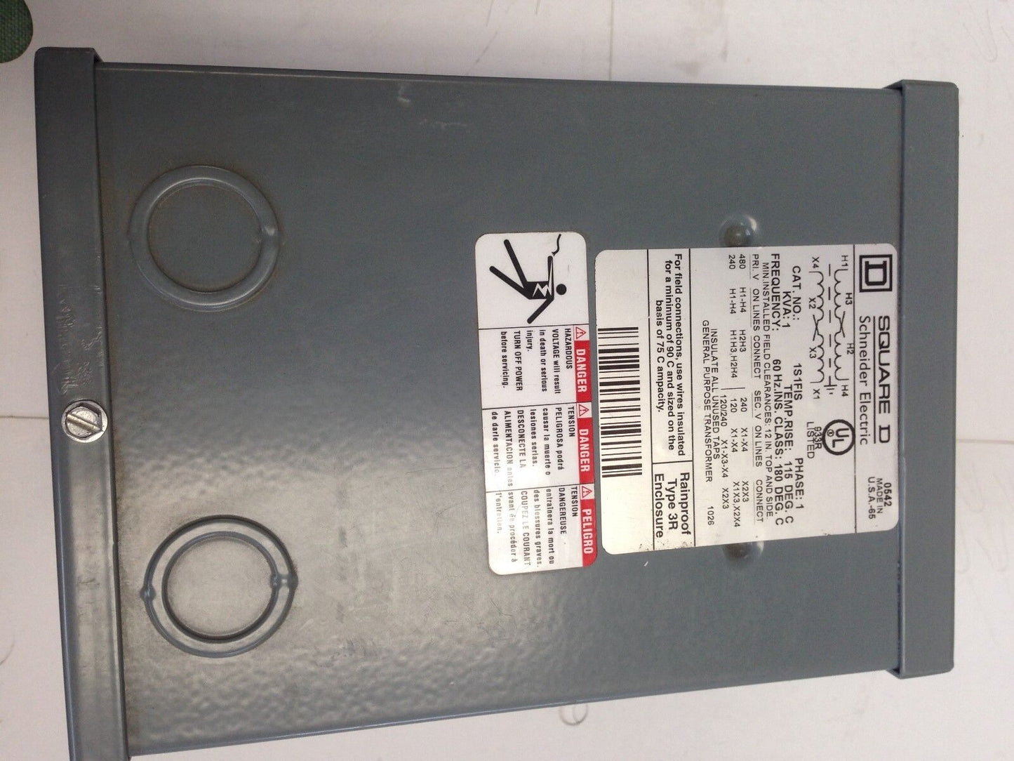 Square D 1S1fis Schneider Transformer Dry 1Kva 240X480v-120/240V 1Ph,Av