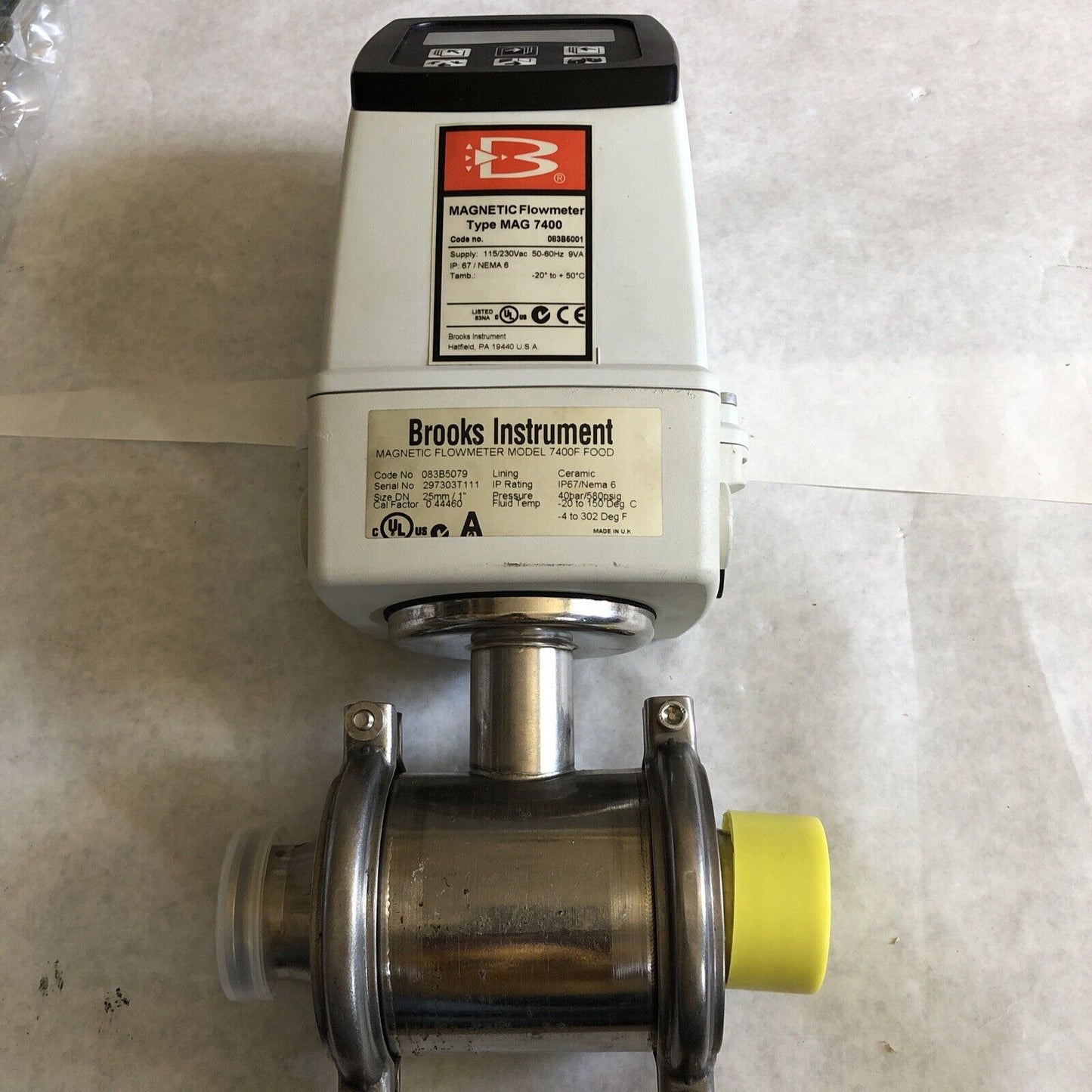 Brooks Mag 7400,7400F Food,083B5079,083B5071 / 083B5005,Flow Meter,Bi