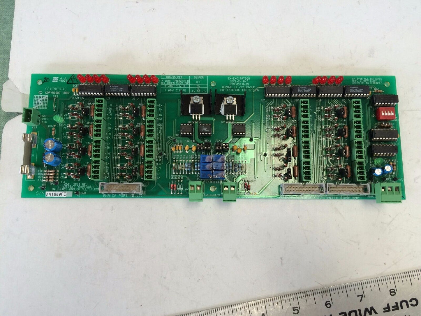 Sciemetric 251B Rev 1 Multiplexer Analog Interface,16 Channel Transducer,Cx,Fg