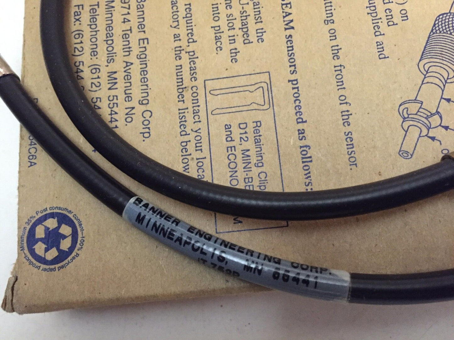 New Banner 21814 Banner Photoelectric It.752P, 752P Fiber Optic Cable Sensor ,Ej
