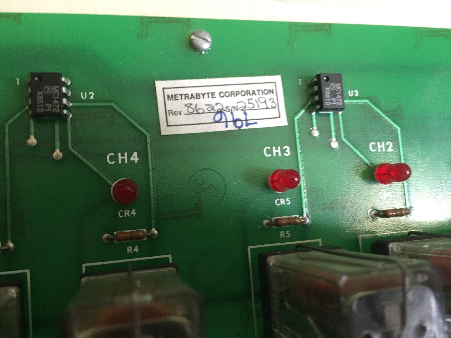 New Metrabyte Pc6302 Rev Cboard Relay 8Channel,Et