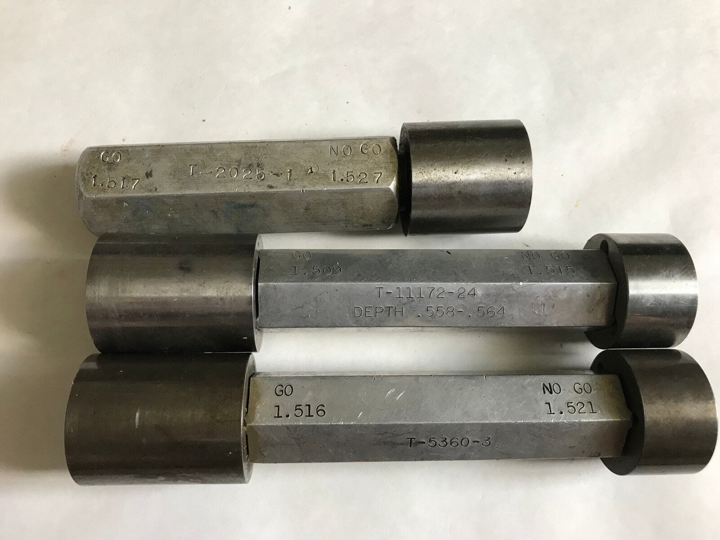 Lot The Pipe Machinery Go No Go Plug Gage Nogo 1.516 1.521 1.527 1.509 1.515,Ac