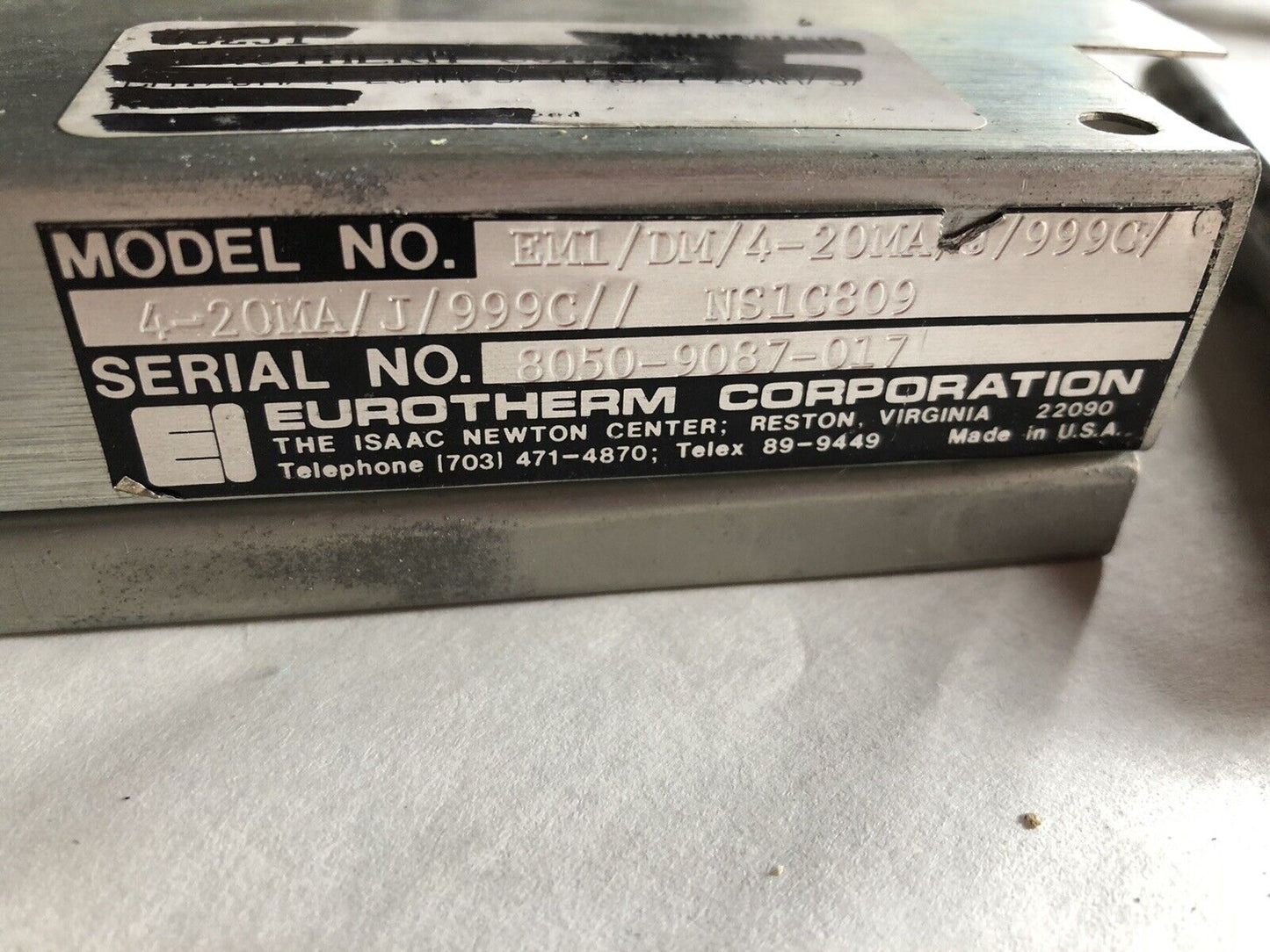Eurotherm Dual, Slave,Ae130250j,Em1/Dm/4-20Ma/J/999C/4-20Ma/J/999C Ns1c809,Bb