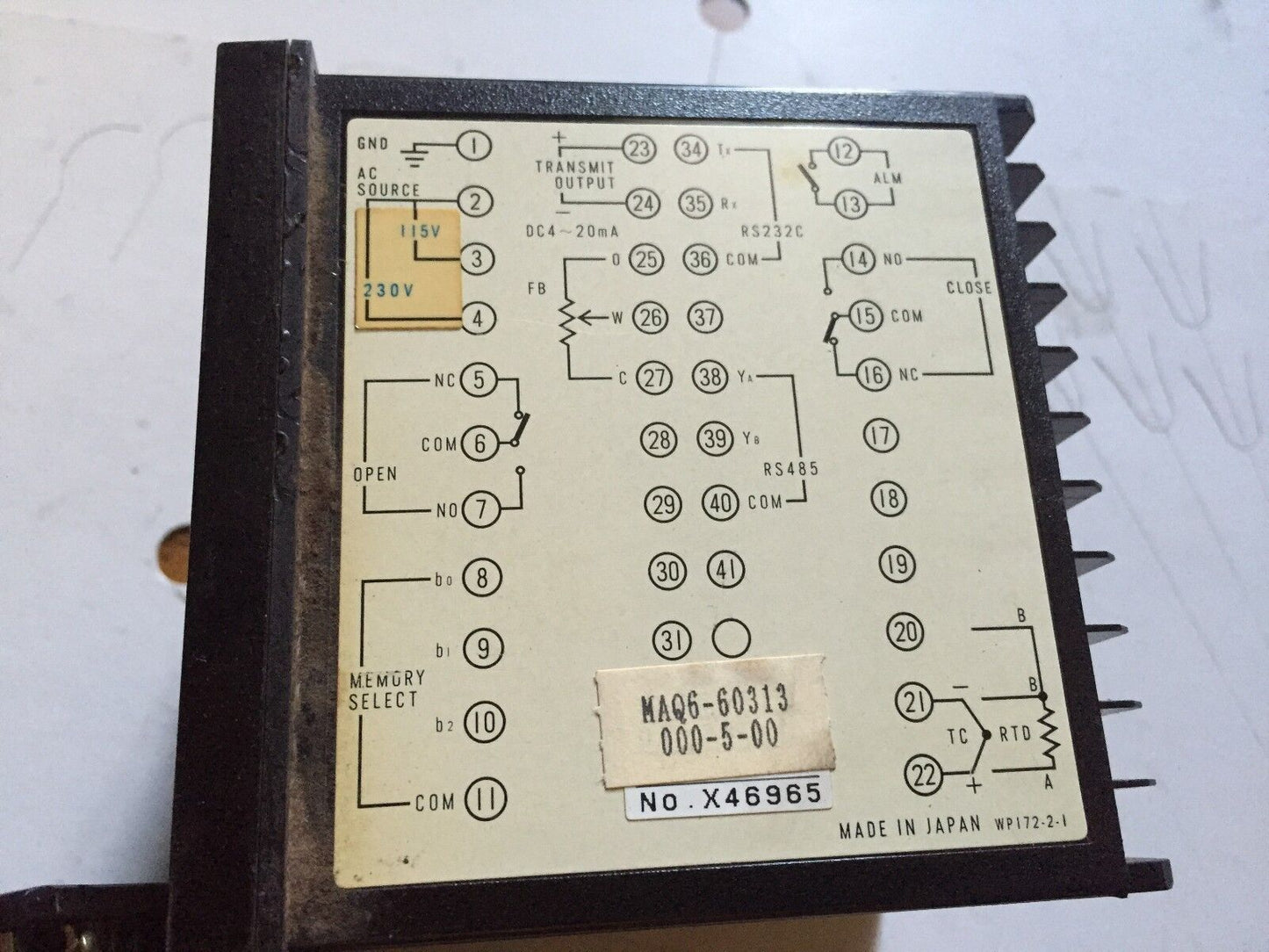Shinko Maq6-603 13-000-5, Mcd,Shinko Maq6-60313 000-5 Controller,Ea