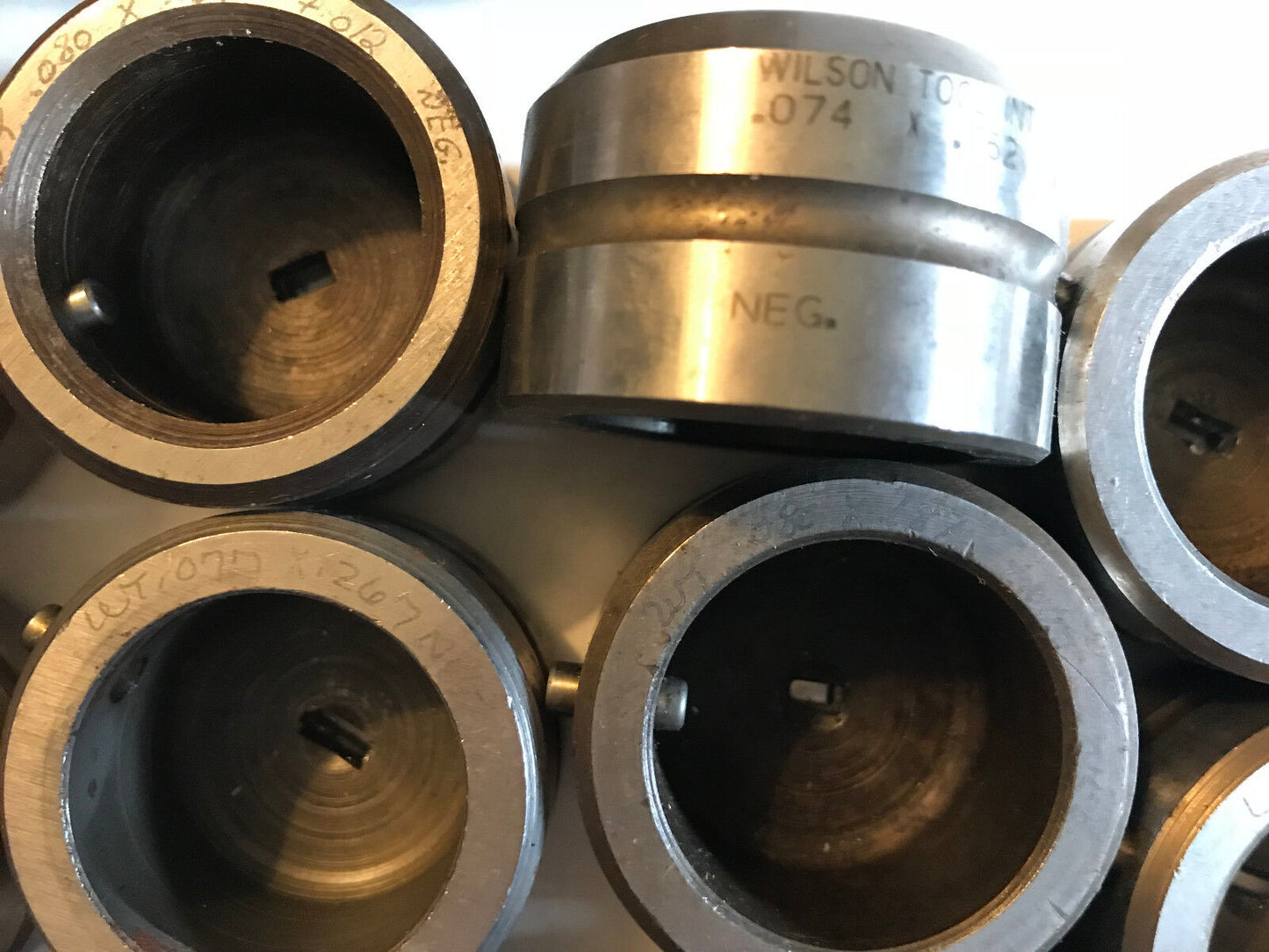Lot 3 Sets Wilson Thin Rectangle Punches & Dies Wt .062X.750,.080X.18,.076,Ad