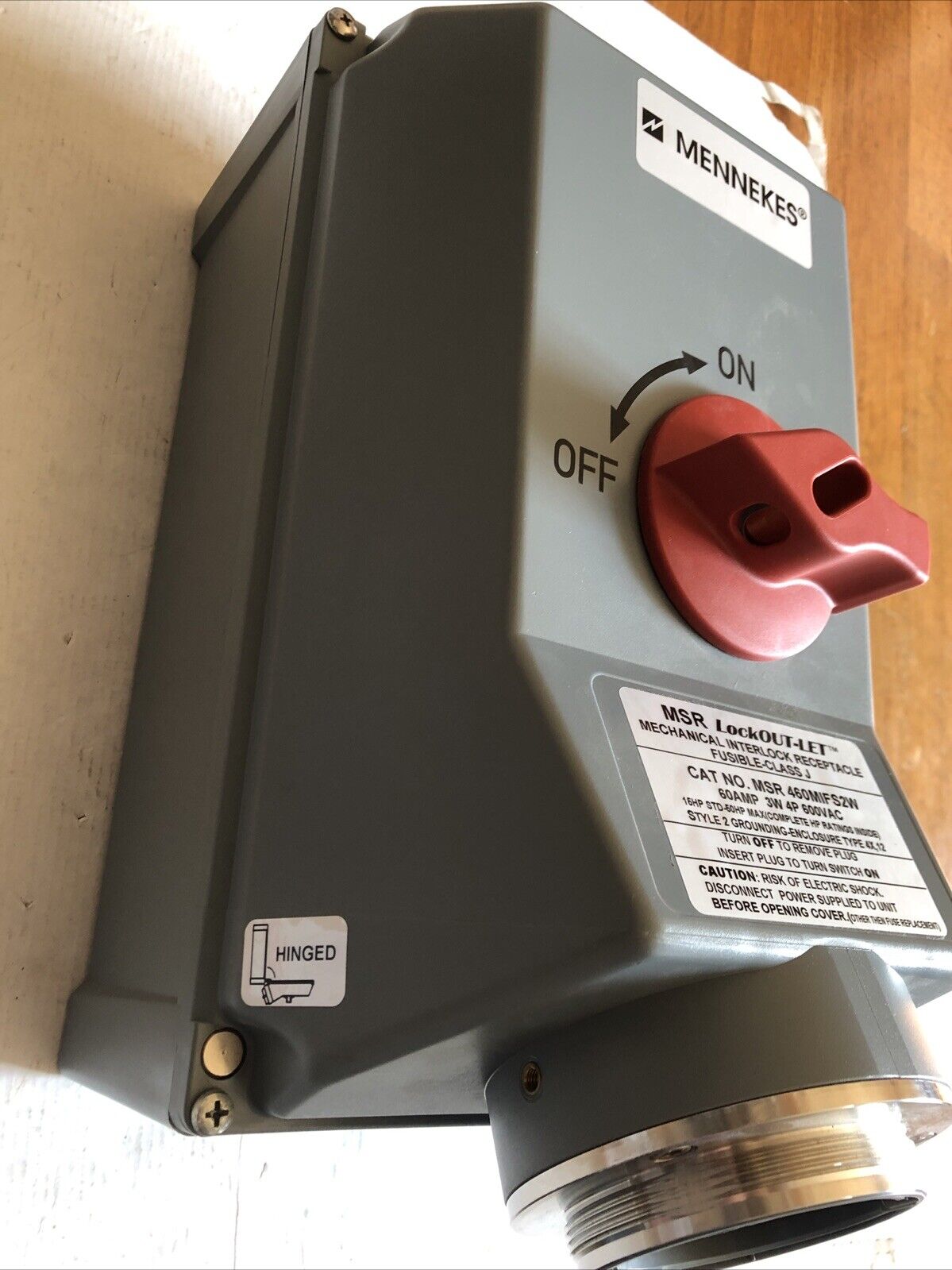 New Mennekes Msr 460Mifs2w Mechanical Interlock Receptacle, 60Amp, 600Vac,Cl