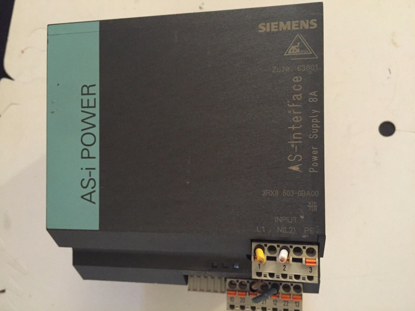 Siemens 3Rx9 503-0Ba00,63801,As-Interface,8A Power Supply,3Rx9 503-Obaoo,Co