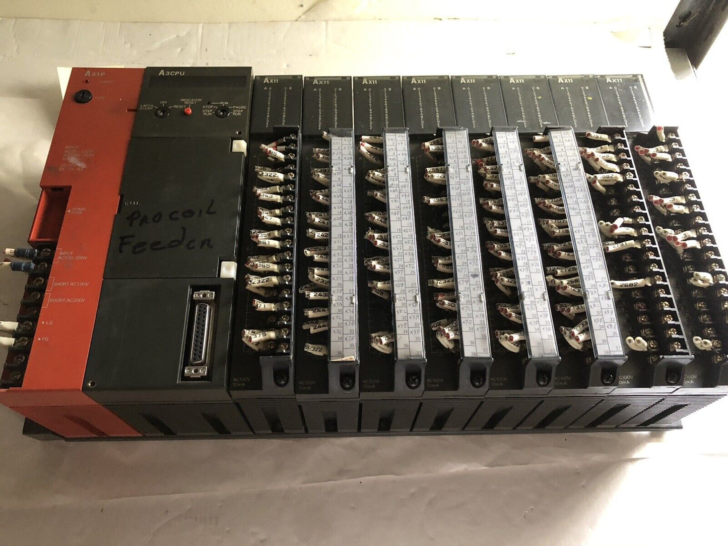 Mitsubishi A3cpu Melsec Plc System, With A61p, Ax11,Te