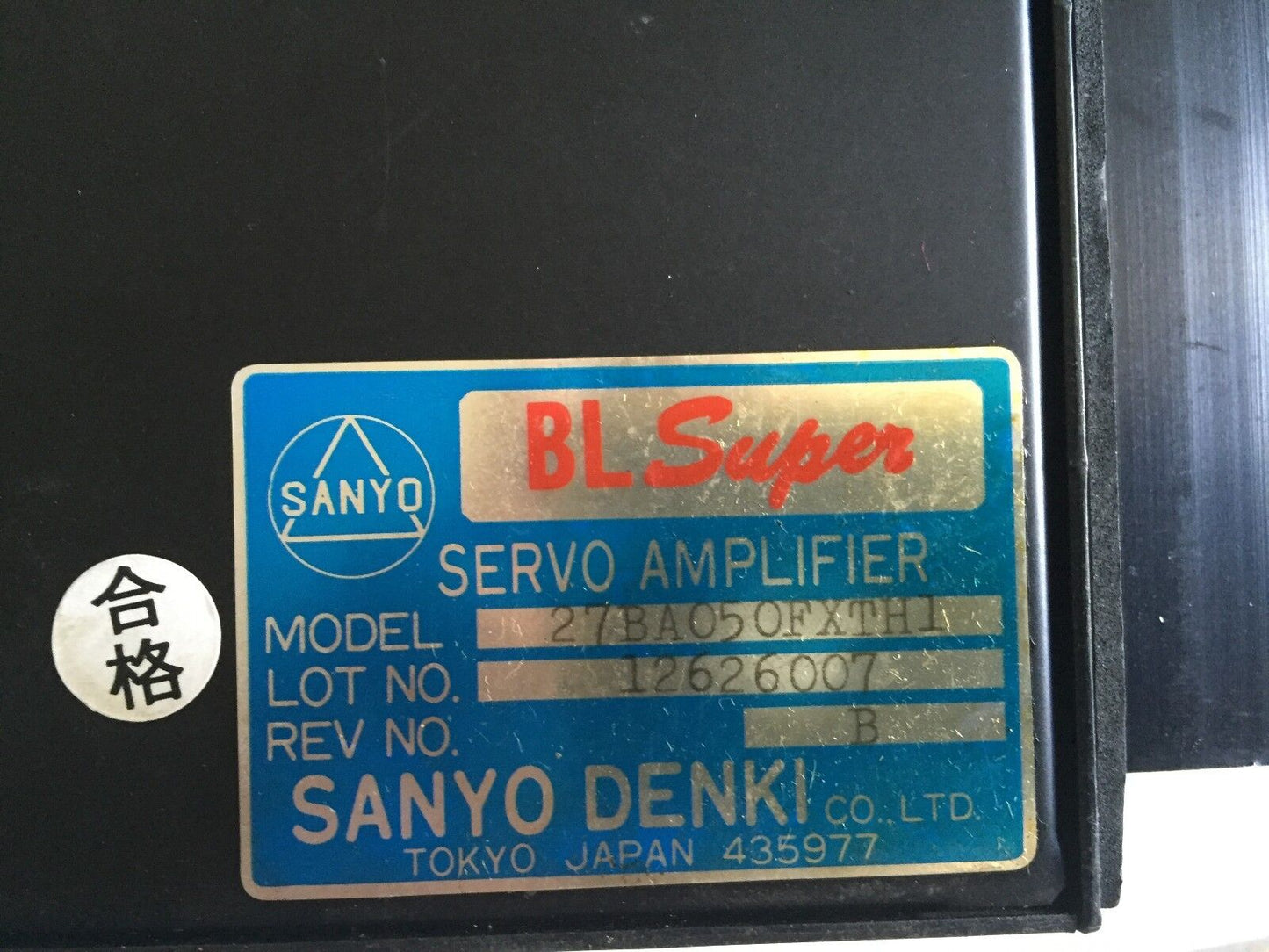 Sanyo Denki 27Ba050fxth1, Bl-Super Servo Amplifier,27Bao5ofxth1,Bb